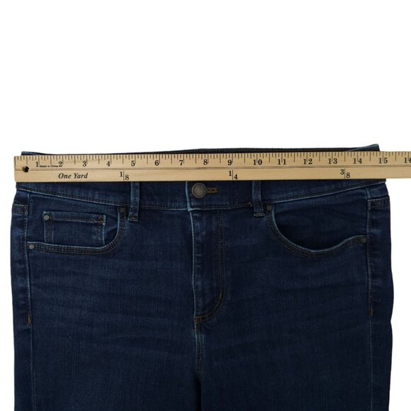 Ann Taylor The Skinny Stretch Dark Wash Jeans Womens Size 6 Mid Rise Denim - Picture 3 of 11